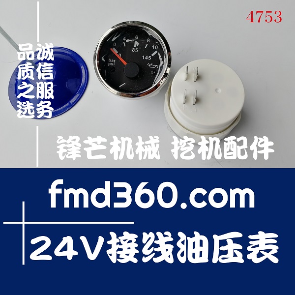 富锦市高质量纯原装进口24V四插头接线油压表(图1)