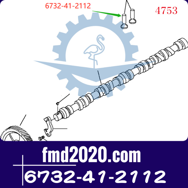 小松6D102气门推杆6732-41-2112发动机SAA6D102E-2(图1)