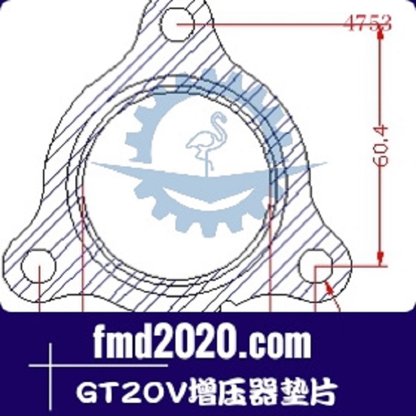 装载机配件随车吊零件锋芒机械供应GT20V增压器垫片(图1)