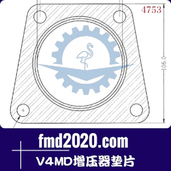 工程机械装载机配件锋芒机械供应V4MD增压器垫片(图1)
