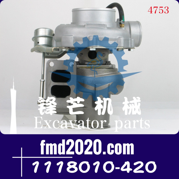 一汽锡柴CA6DF2增压器1118010-420-0000S，723714-5004型号GT37(图1)