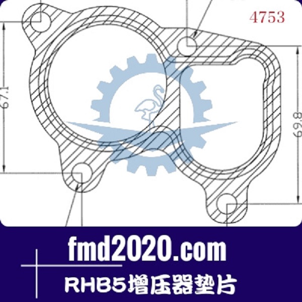 挖掘机配件压路机配件锋芒机械供应RHB5增压器垫片(图1)