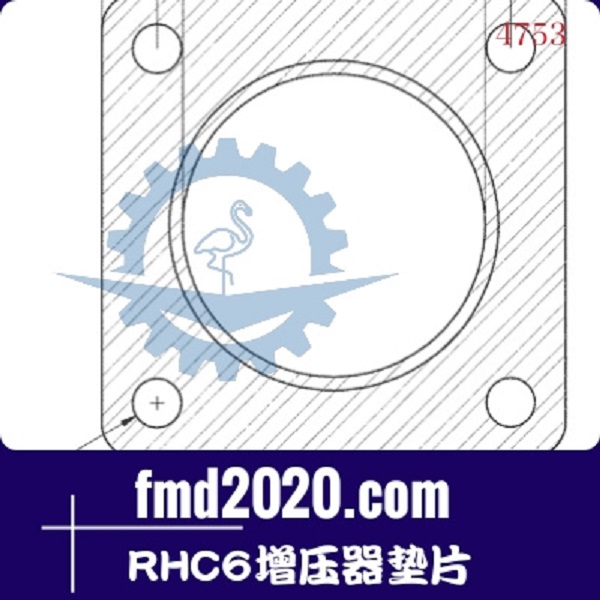 挖掘机配件锋芒机械供应V4HD，RHC6增压器垫片(图1)