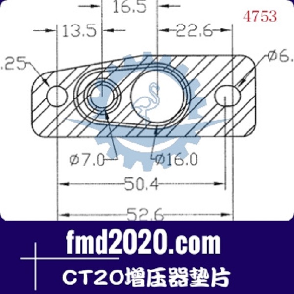 勾机配件推土机配件锋芒机械供应CT20增压器垫片(图1)