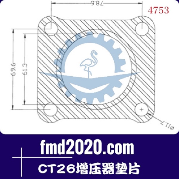 空压机配件摊铺机机械配件锋芒机械供应CT26增压器垫片(图1)