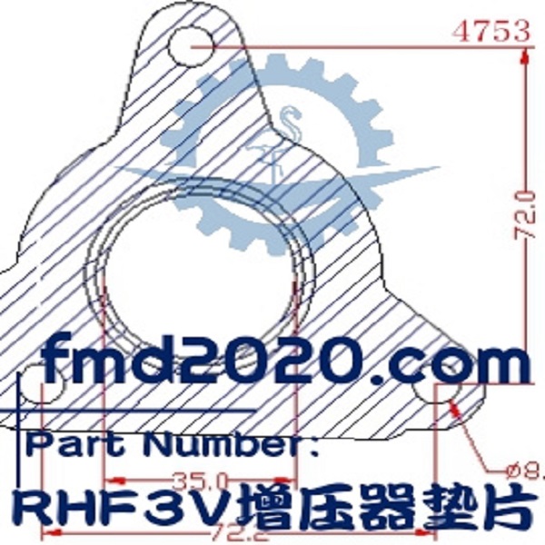 外贸双钢压路机配件锋芒机械供应RHF3V增压器垫片