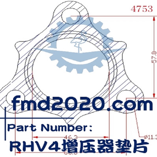 沥青搅拌站配件锋芒机械供应RHV4增压器垫片(图1)