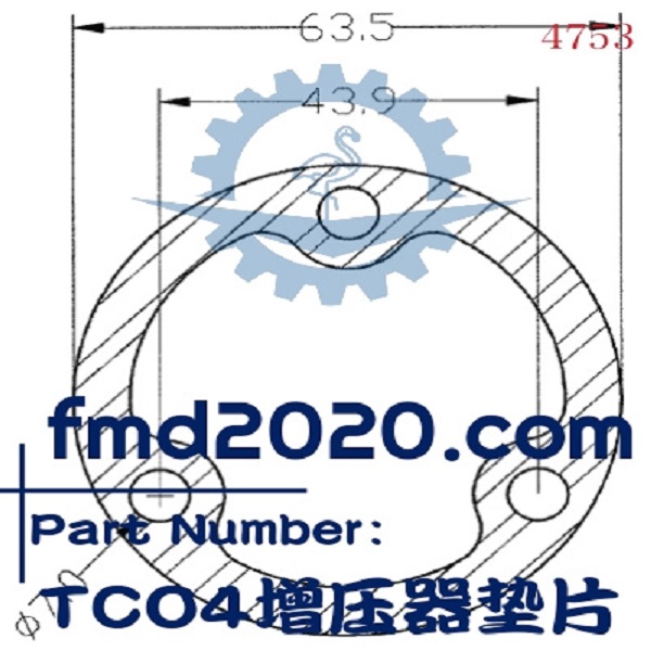 外贸出口空压机配件锋芒机械供应TCO4增压器垫片(图1)