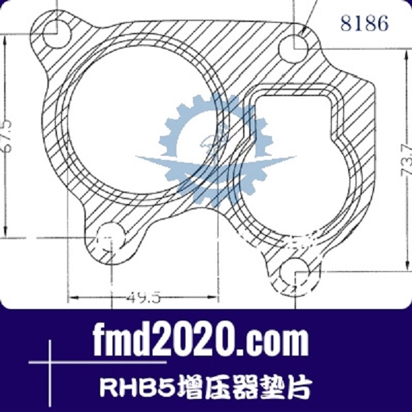工程机械履带挖掘机配件锋芒机械供应RHB5增压器垫片(图1)