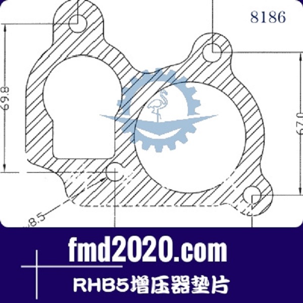 滑移装载机配件锋芒机械供应RHB5增压器垫片(图1)