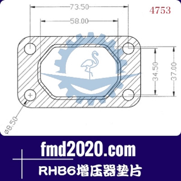 挖掘机配件发电机组配件锋芒机械供应RHB6增压器垫片(图1)