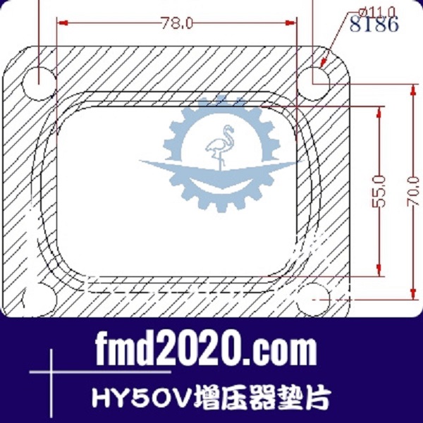 空压机配件发电机组配件锋芒机械供应HY50V增压器垫片(图1)