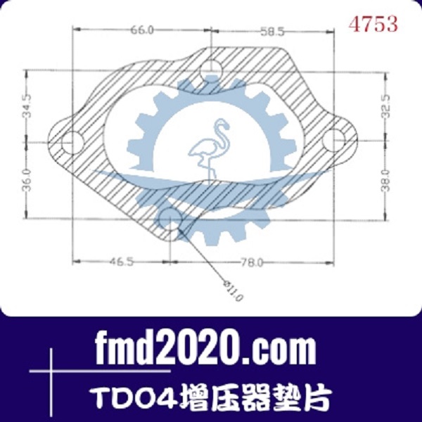 港口设备打气泵配件锋芒机械供应TD04增压器垫片(图1)