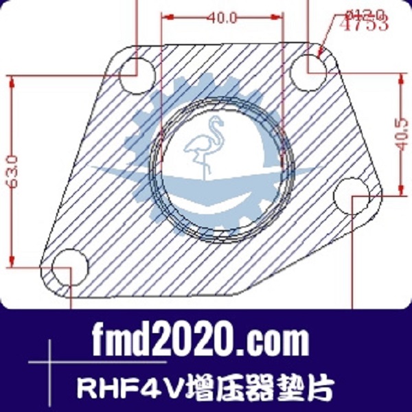 工程机械堆高机配件锋芒机械供应RHF4V增压器垫片(图1)