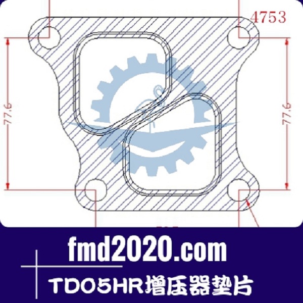 汽车起重机零件锋芒机械供应GT30，TD05HR增压器垫片(图1)