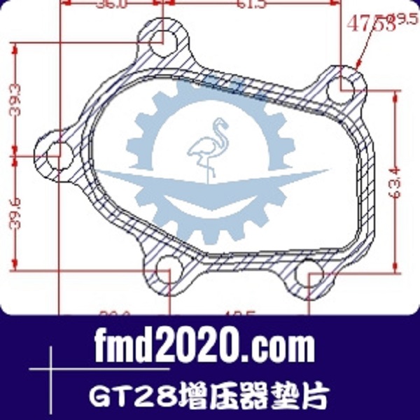 工程机械及起重机零件锋芒机械供应GT28增压器垫片(图1)