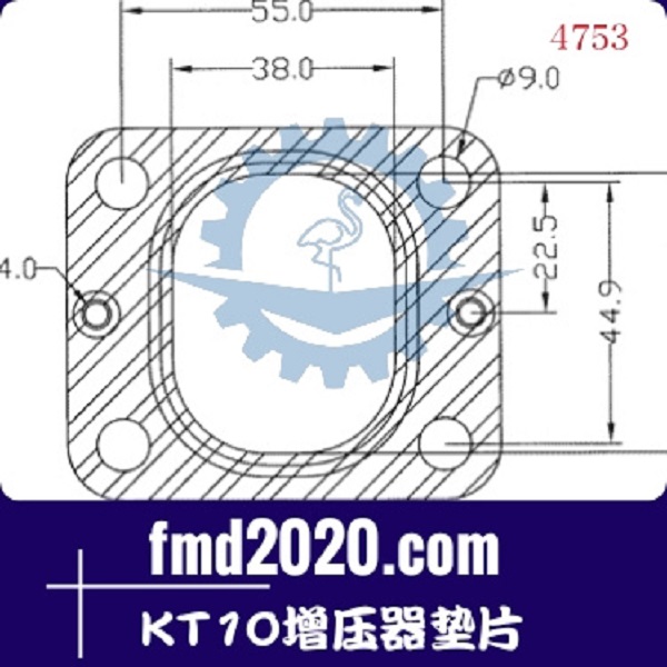 港口设备两头忙配件锋芒机械供应KT10增压器垫片(图1)