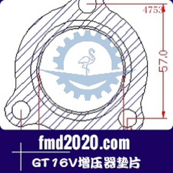 非公路自卸车零件锋芒机械供应GT16V增压器垫片(图1)