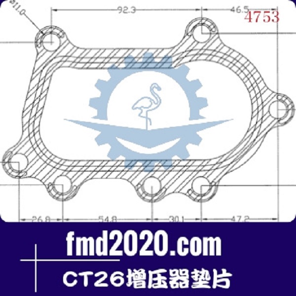 港口设备铣刨机配件锋芒机械供应CT26增压器垫片(图1)