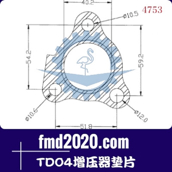 工程机械挖掘机配件锋芒机械供应TD04增压器垫片(图1)
