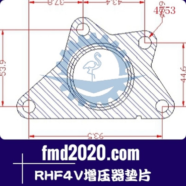 混凝土搅拌站配件锋芒机械供应RHF4V增压器垫片(图1)