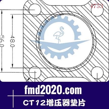 履带挖掘机配件锋芒机械供应CT9，CT12增压器垫片(图1)