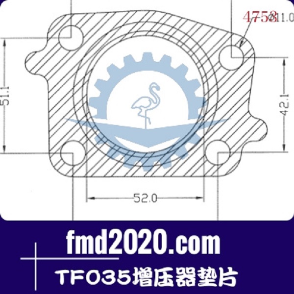 搅拌运输车配件锋芒机械供应TF035增压器垫片(图1)