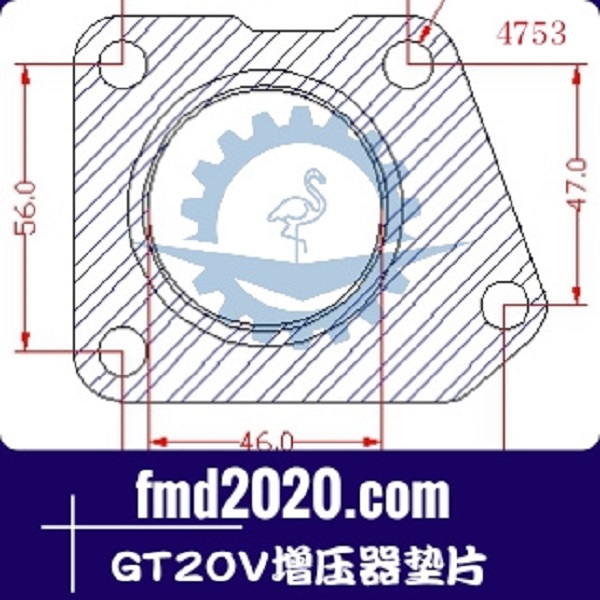 工程机械正面吊零件锋芒机械供应GT20V增压器垫片(图1)
