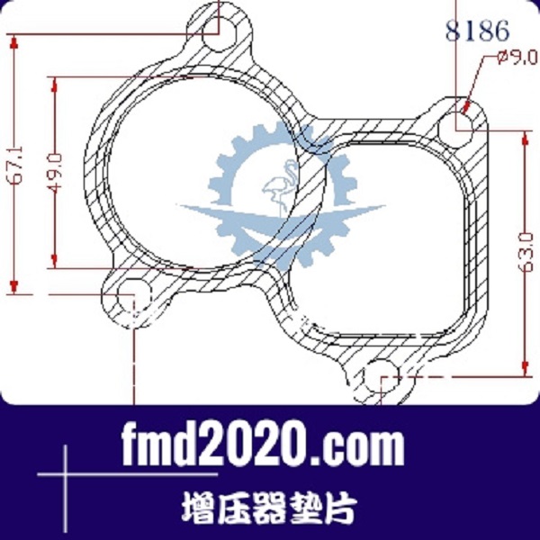 工程机械混凝土配件锋芒机械供应TBO2增压器垫片(图1)