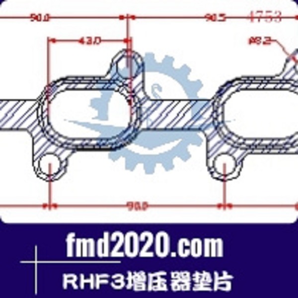 单钢压路机配件锋芒机械供应RHF3增压器垫片(图1)