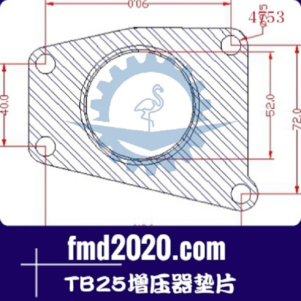 空压机配件叉车配件锋芒机械供应TB25增压器垫片(图1)
