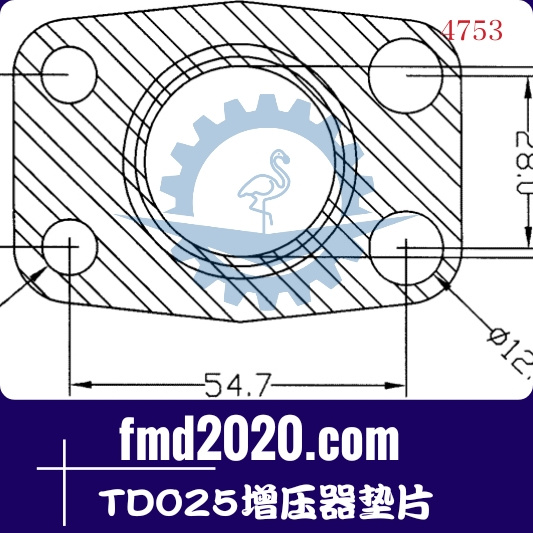 路面机械零件锋芒机械供应GT15，TD025增压器垫片(图1)